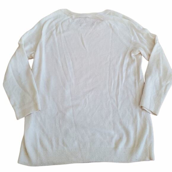 Talbots Lambswool Snowflake Sweater Petite - Picture 3 of 5